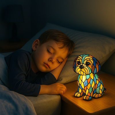 Lichtgevende Hond | Handgemaakte Lamp die Harten Laat Stralen