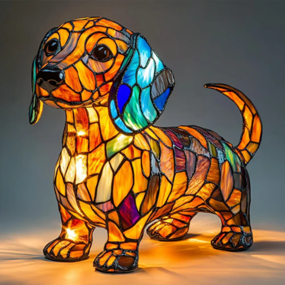 Lichtgevende Hond | Handgemaakte Lamp die Harten Laat Stralen