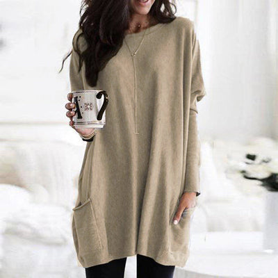 Nerissa | Relaxte tuniek met zakken en elegante buikbedekking