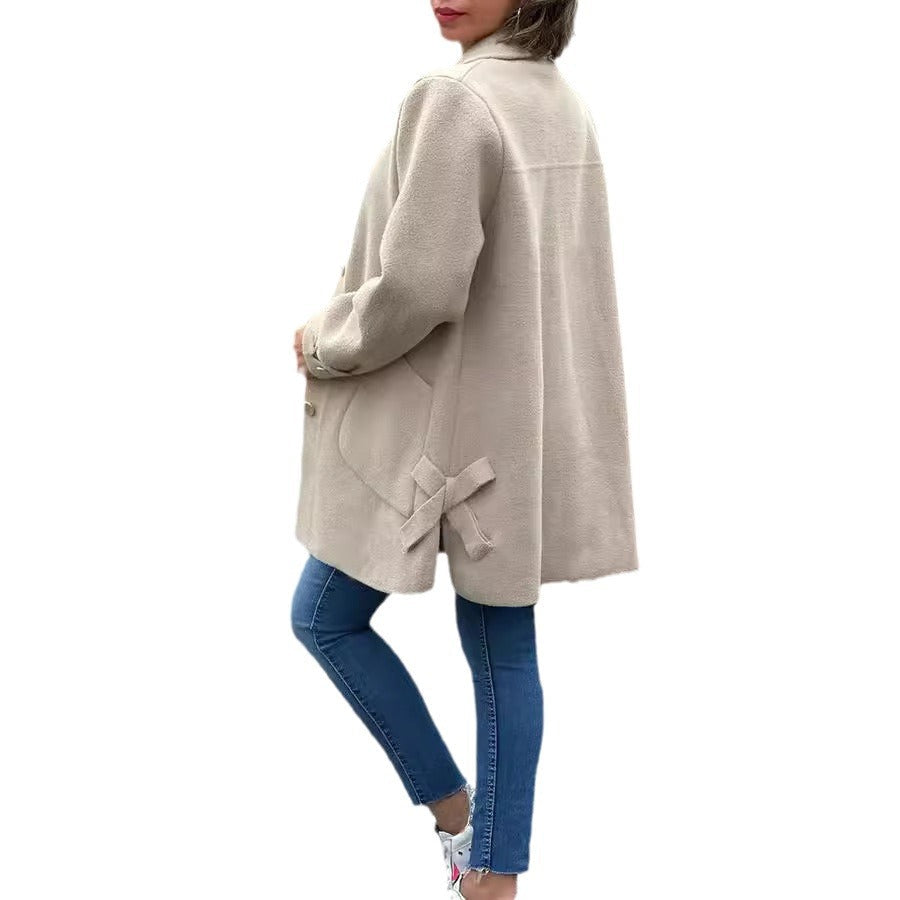 Selena | Klassieke oversize mantel met knoopsluiting