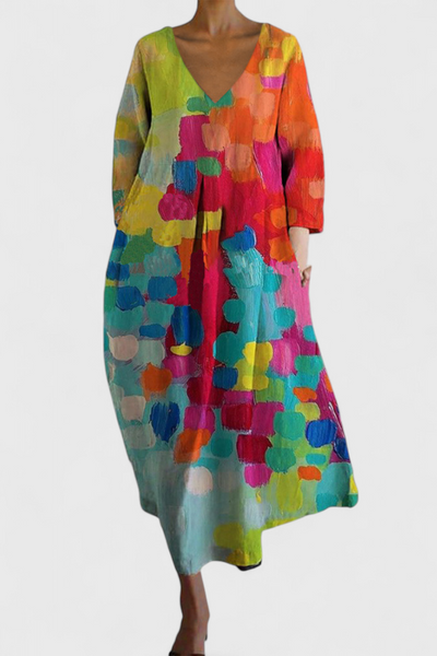 Claire | Comfortabele jurk met elegante V-hals