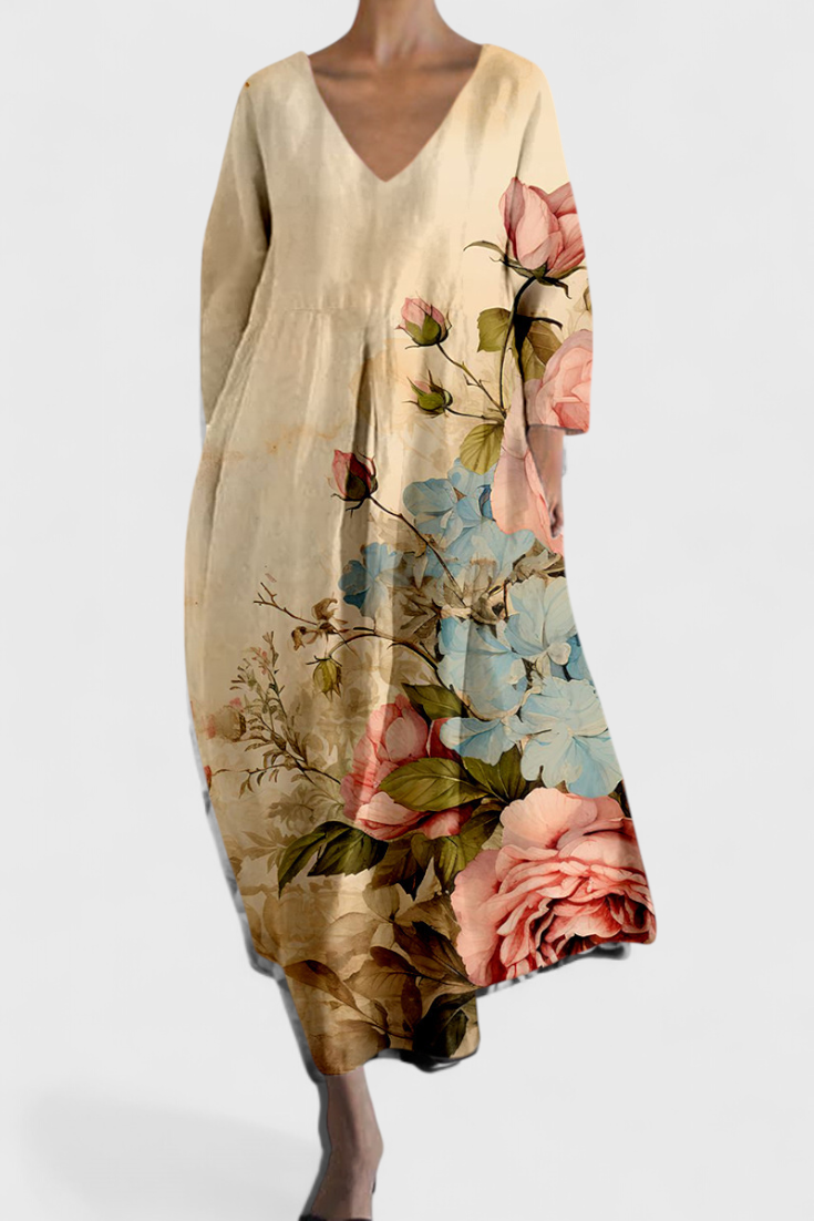 Claire | Comfortabele jurk met elegante V-hals