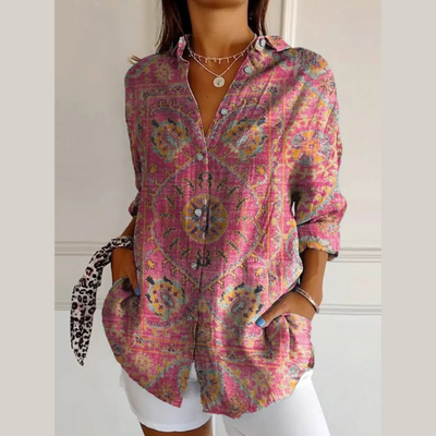 Sophie | Kleurrijk Retro Shirt