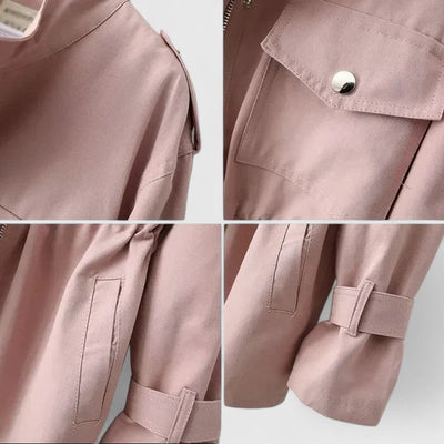 Claudette | Elegante double-breasted jas met ceintuur