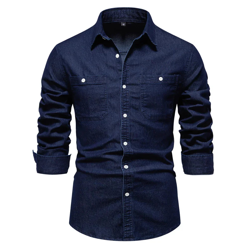 Levi | Robuust Denim Overhemd
