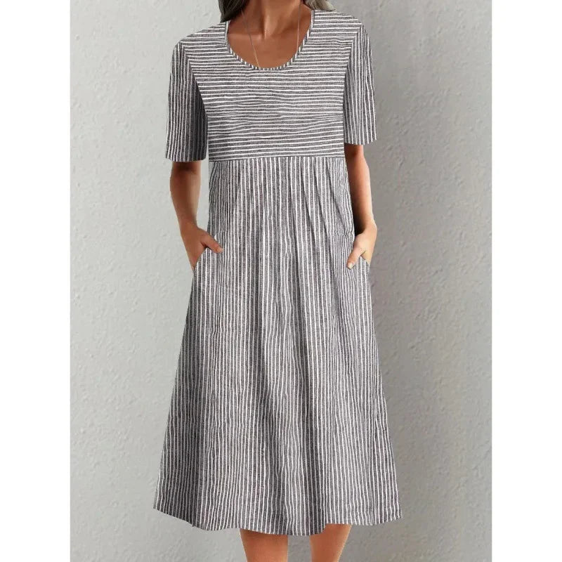 Florine | Casual Jurk met Ronde Hals