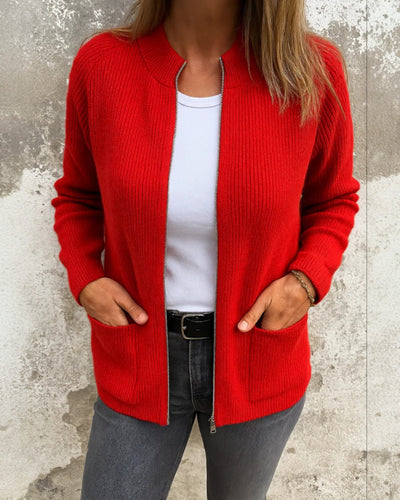 Sarina | Gebreid vest met ritssluiting