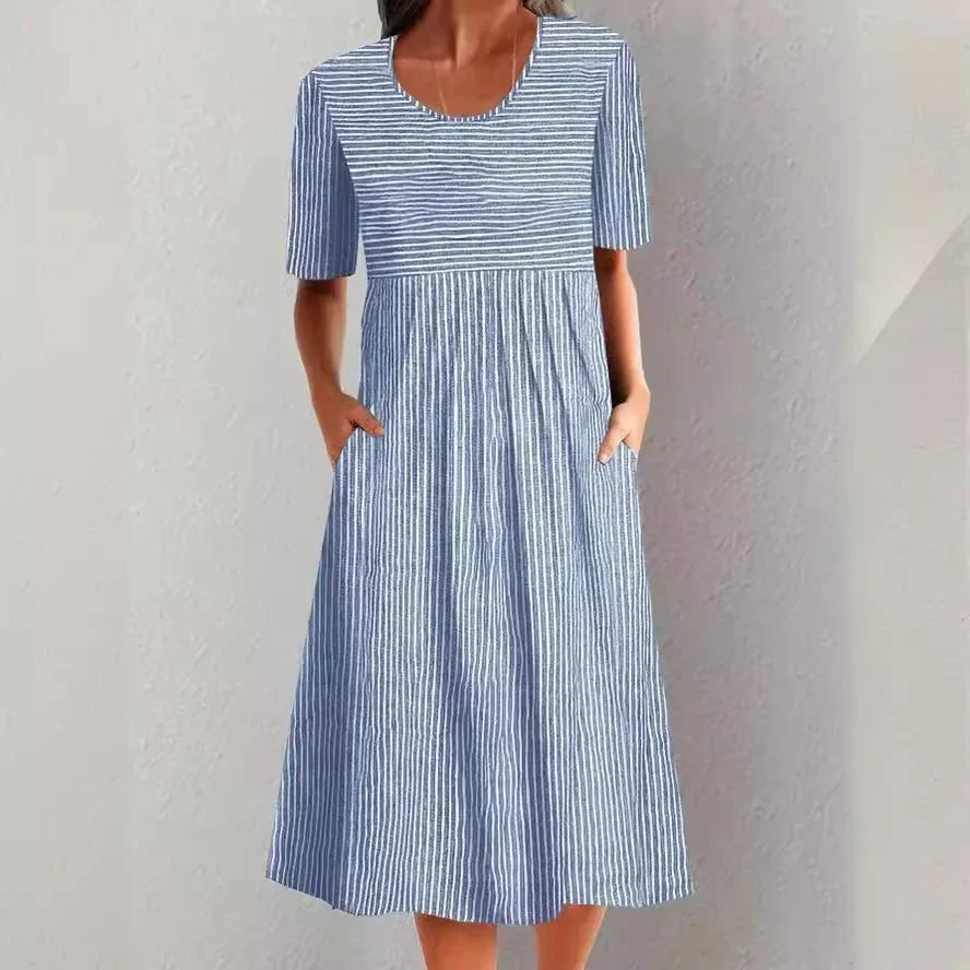 Florine | Casual Jurk met Ronde Hals
