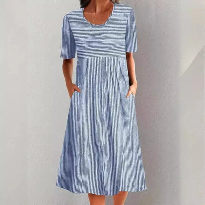 Florine | Casual Jurk met Ronde Hals