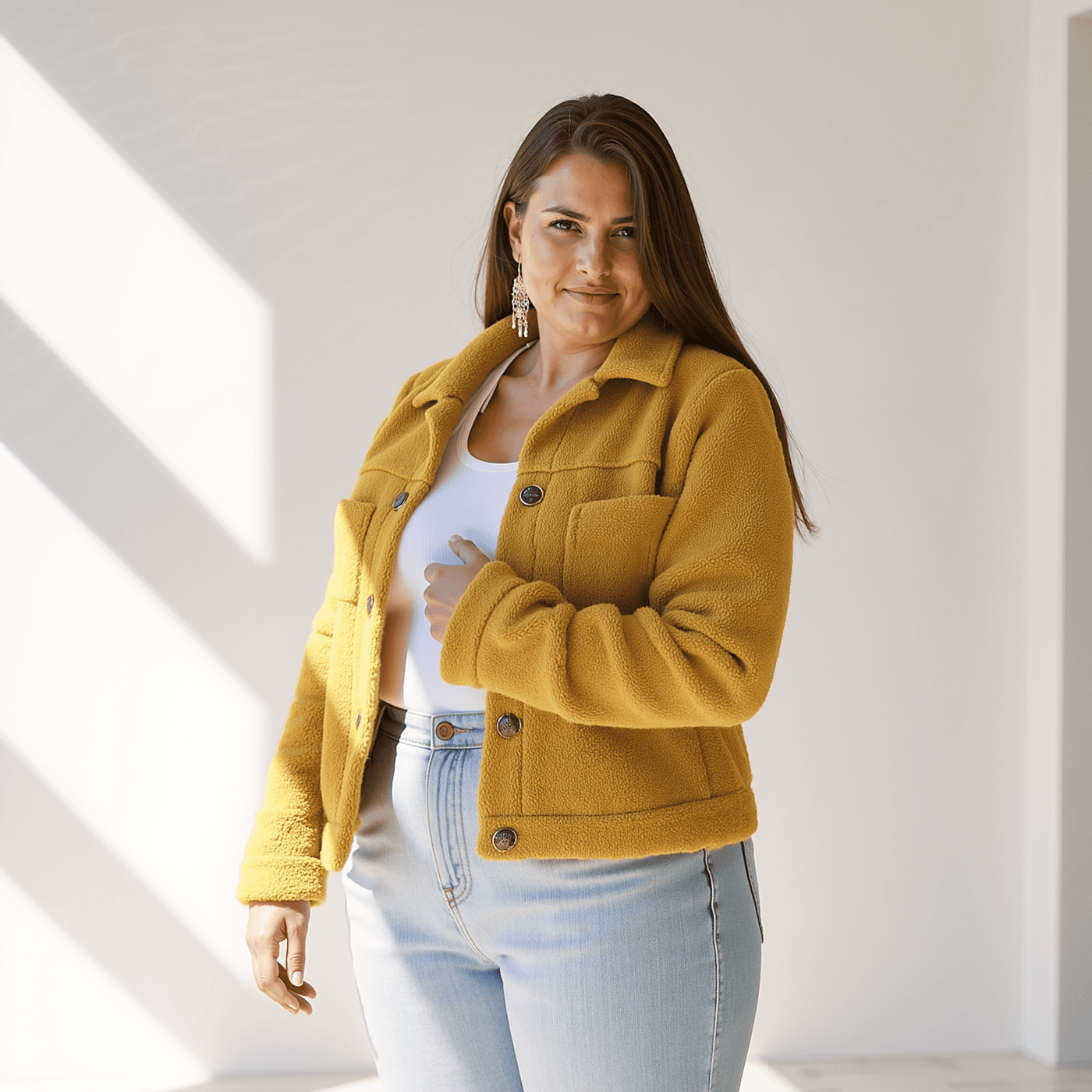 Seliana | Fuzzy Geknoopte Jas