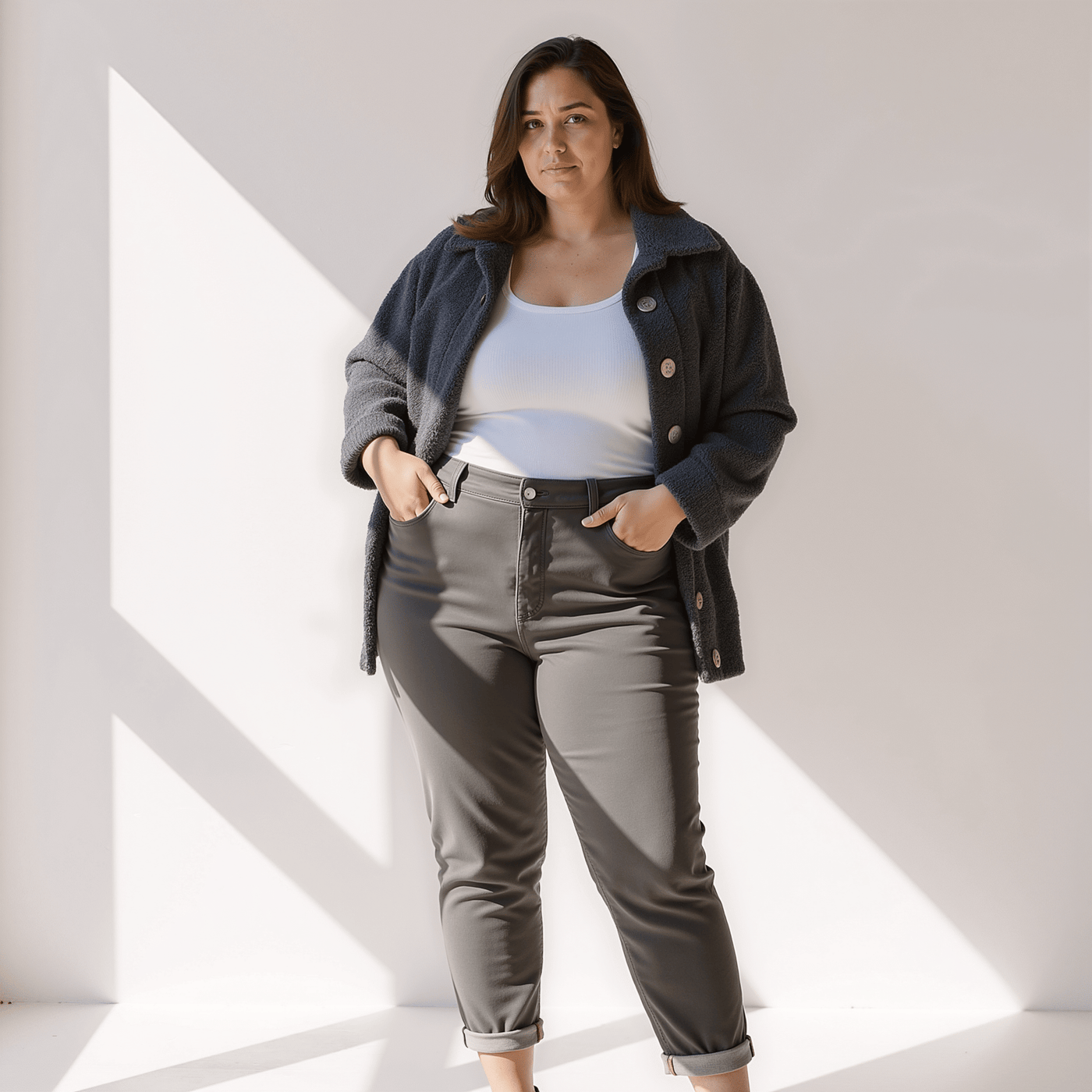 Seliana | Fuzzy Geknoopte Jas