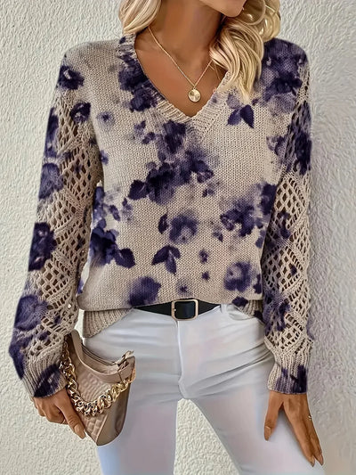 Amelie | Elegante trui met bloemendessin