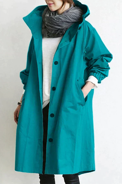 Dorothée | Oversized trenchcoat met capuchon