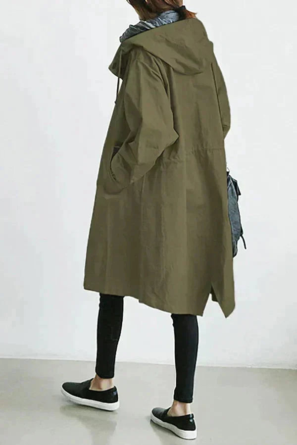 Dorothée | Oversized trenchcoat met capuchon