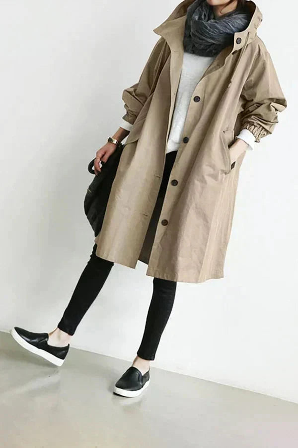 Dorothée | Oversized trenchcoat met capuchon