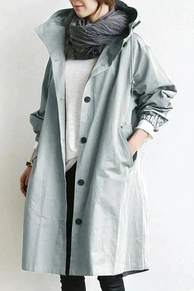 Dorothée | Oversized trenchcoat met capuchon