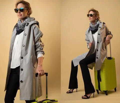 Dorothée | Oversized trenchcoat met capuchon