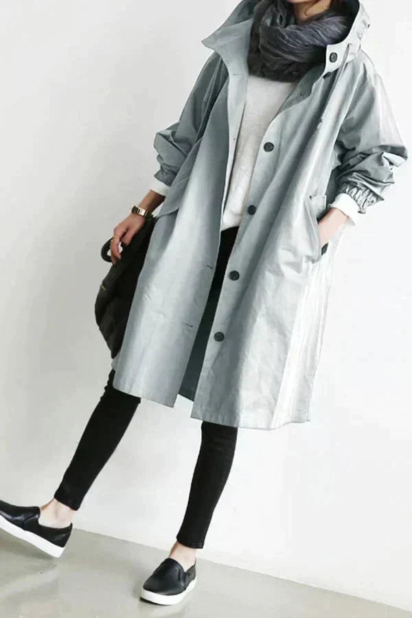 Dorothée | Oversized trenchcoat met capuchon