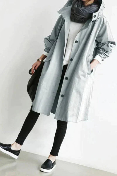 Dorothée | Oversized trenchcoat met capuchon