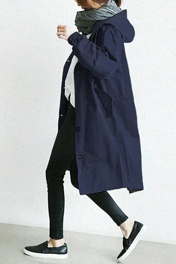Dorothée | Oversized trenchcoat met capuchon