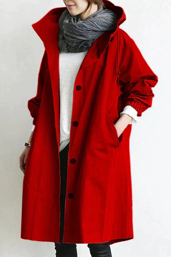 Dorothée | Oversized trenchcoat met capuchon