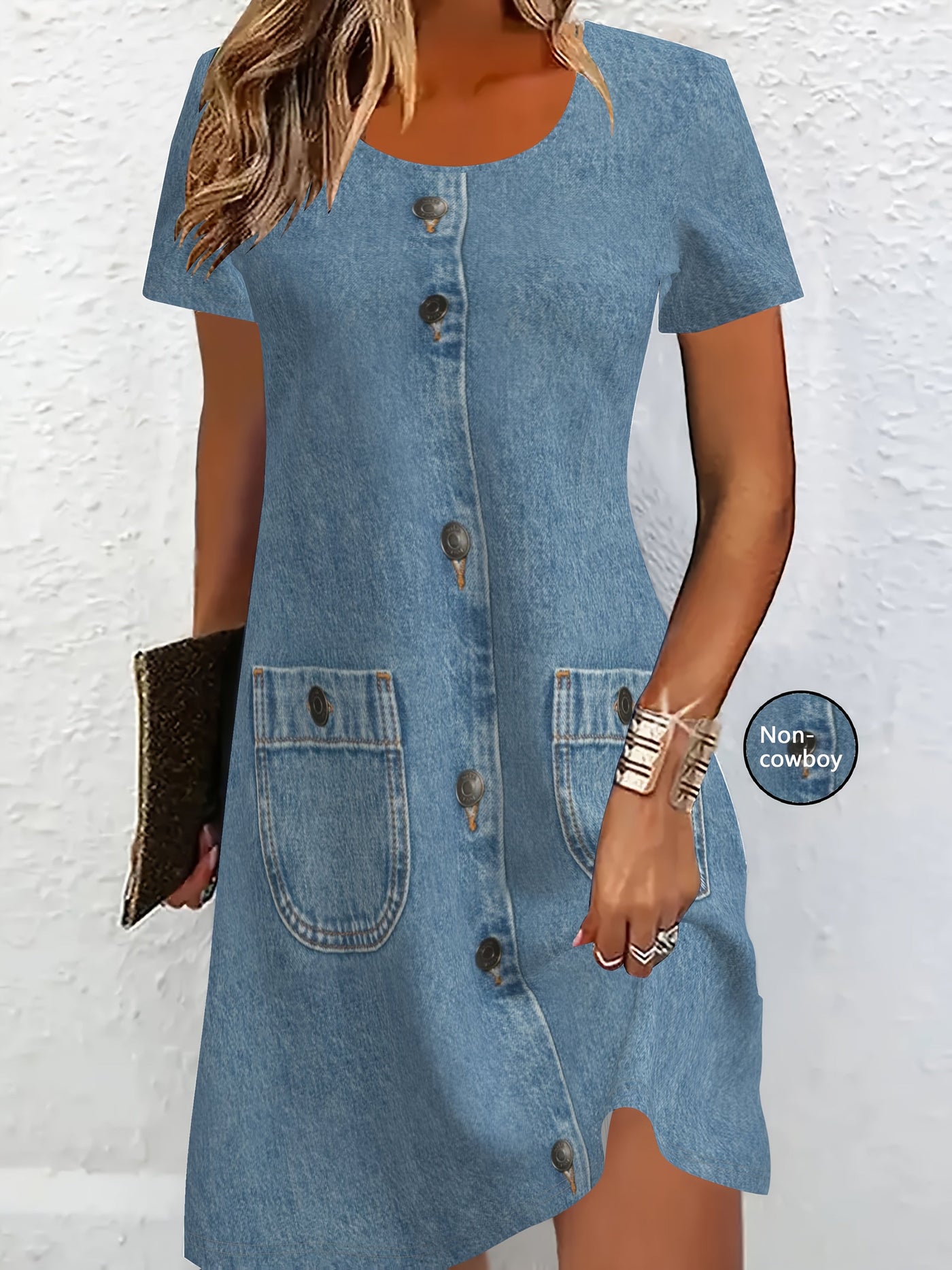 Dames Zomer Kleding: Non-Denim Stijlvol Gedrukt Lange Korte Mouw Top.