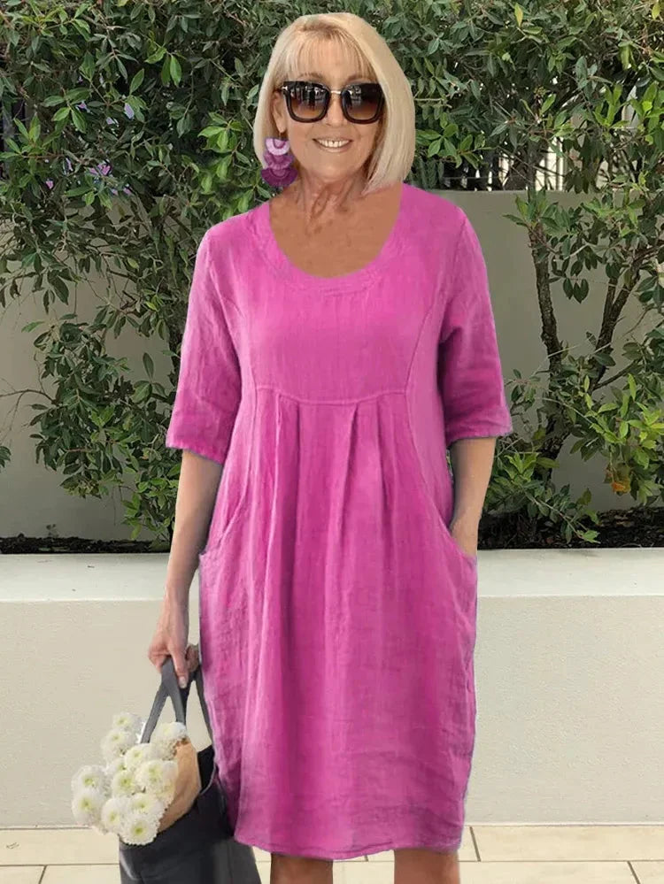 Renée | Tuniek Midi-Jurk met Zakken