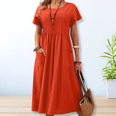 Elin | Casual Jurk met Zakken & Relaxte Pasvorm
