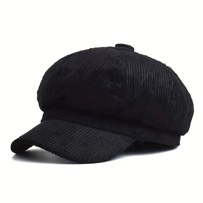 Gabriel | Bruine corduroy newsboy cap in vintage stijl