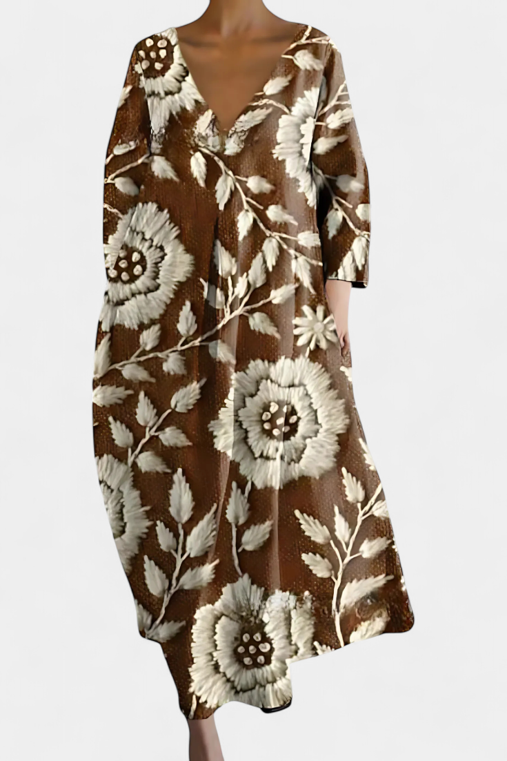 Claire | Comfortabele jurk met elegante V-hals