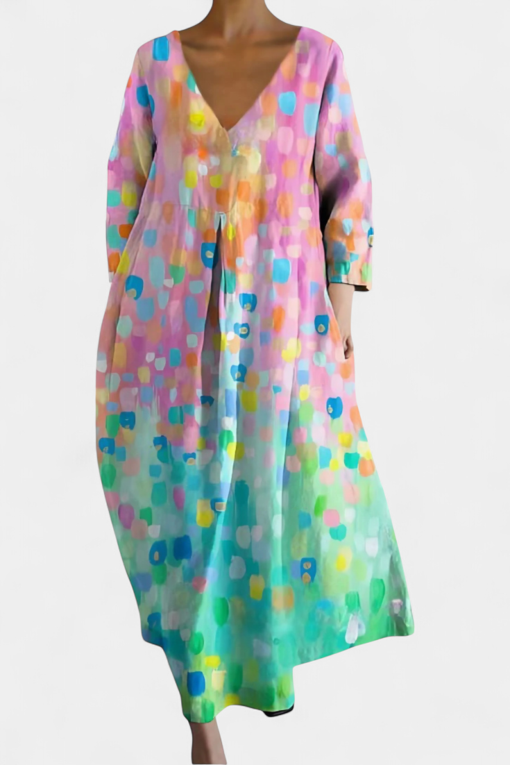 Claire | Comfortabele jurk met elegante V-hals