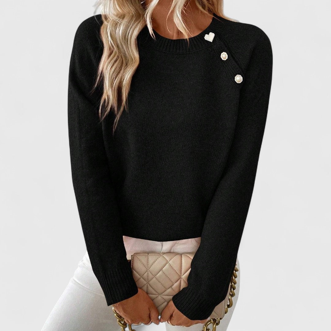 Safi | Fijne trui met knoopdetails