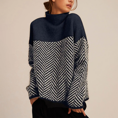Sophie | Rollkragen trui met visgraatdetails