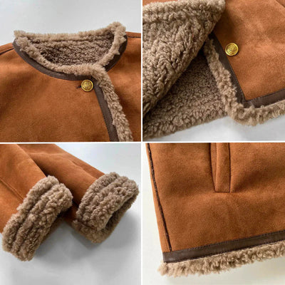 Clarisse | Elegante schapenleren jas met wolmix