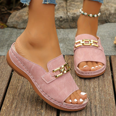 Romy – Goudschakel Instapsandalen voor Dames