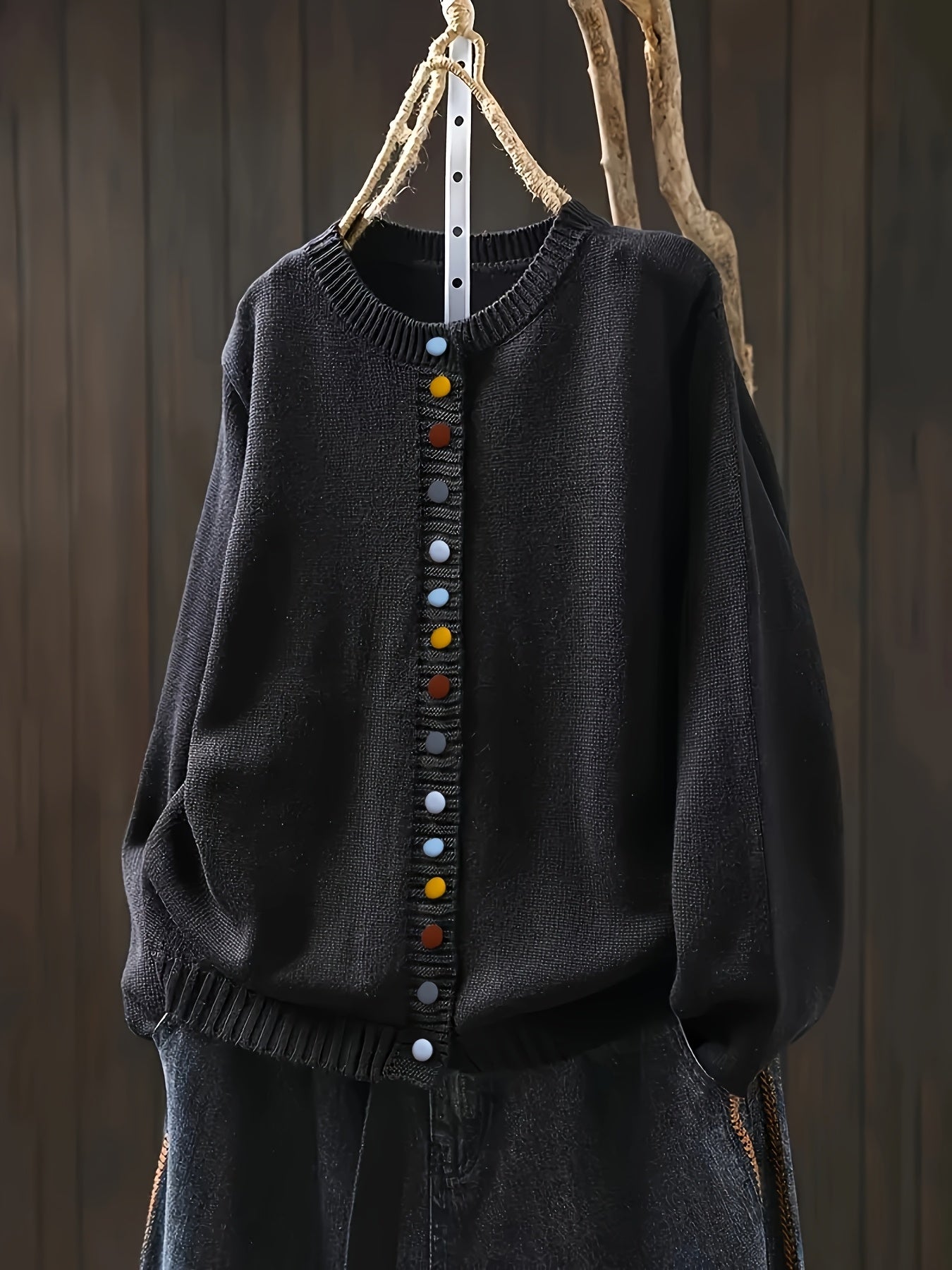 Françoise | Comfortabele cardigan met decoratieve knopen