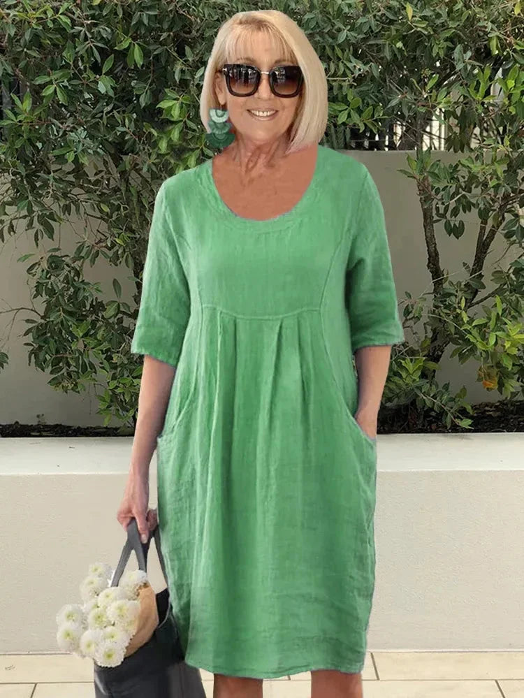 Renée | Tuniek Midi-Jurk met Zakken