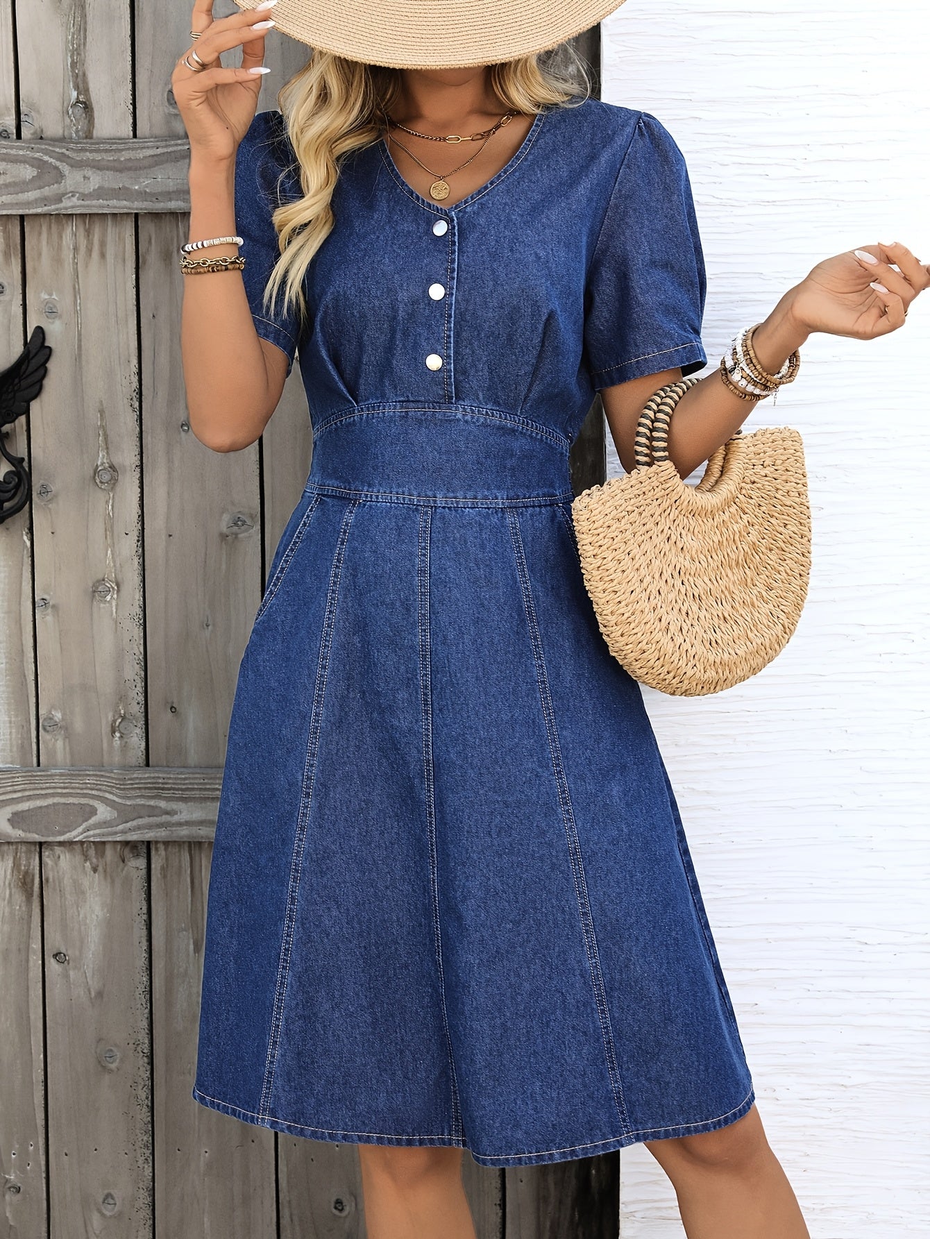 Anouk | Elegante Denim Jurk