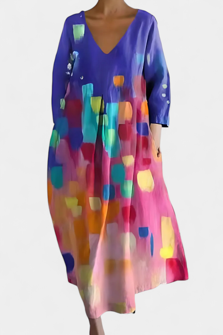 Claire | Comfortabele jurk met elegante V-hals