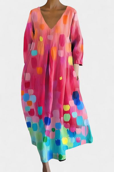 Claire | Comfortabele jurk met elegante V-hals