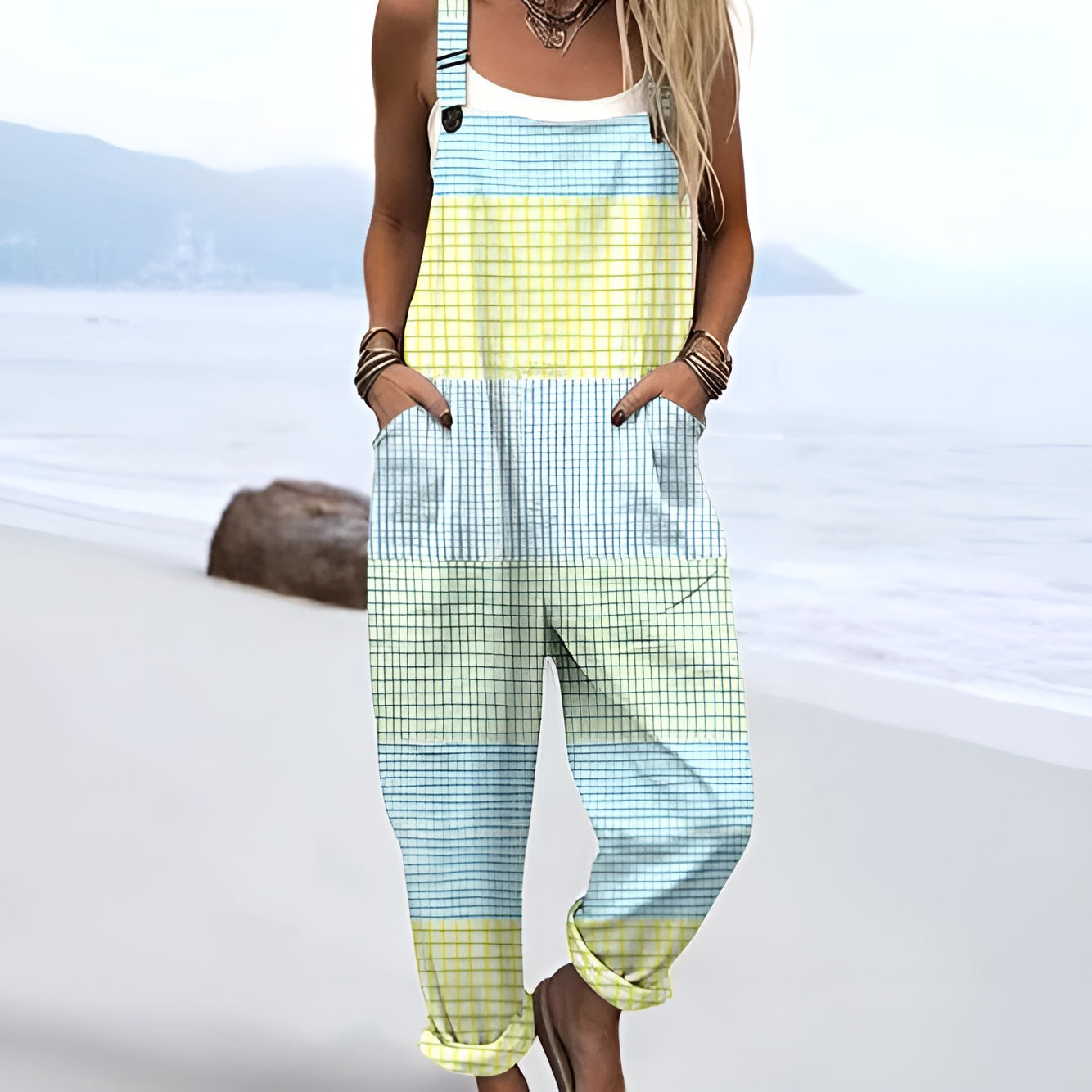 Édith | Jumpsuit met retro bloemenprint