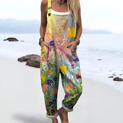 Sélena | Vintage jumpsuit met bloemenprint