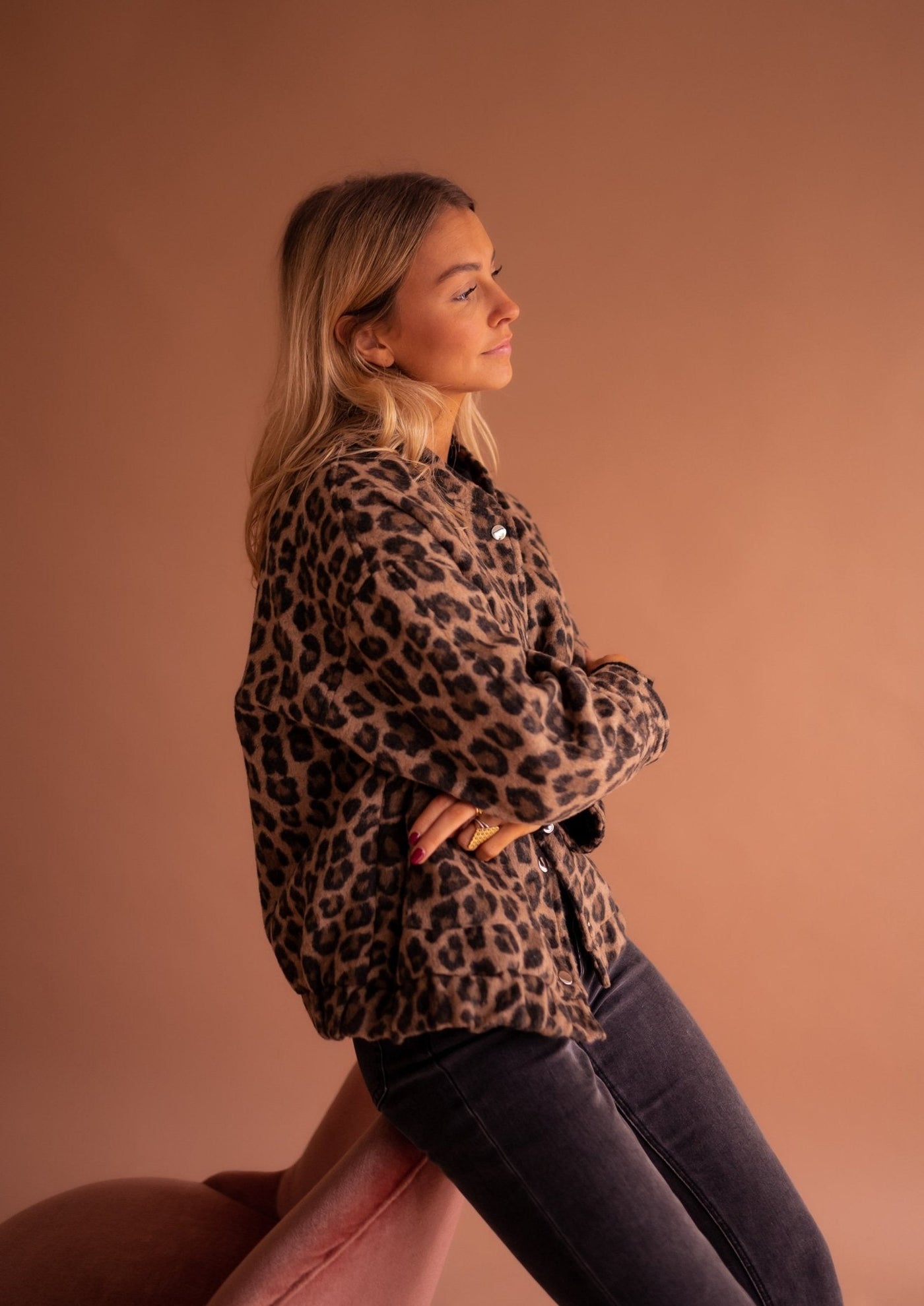 Charlène | Lichtgewicht jas met stijlvol luipaardpatroon