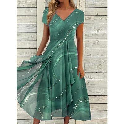 Naomi | V-hals Midi Jurk