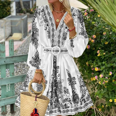 Aylin™ |  Jurk met Print en Riem