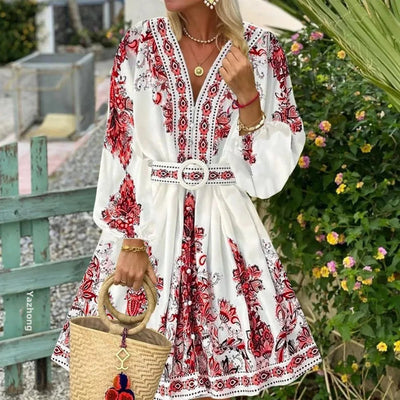 Aylin™ |  Jurk met Print en Riem