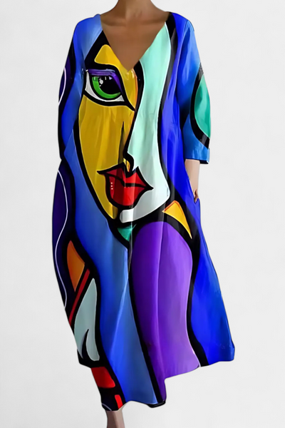 Claire | Comfortabele jurk met elegante V-hals
